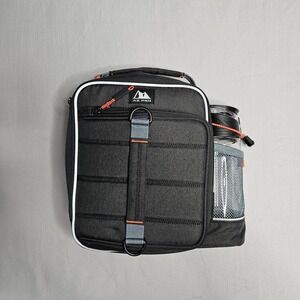 NEW W/O TAGS Arctic Zone Pro Expandable Lunch Box Black/Orange Trim w/ Strap